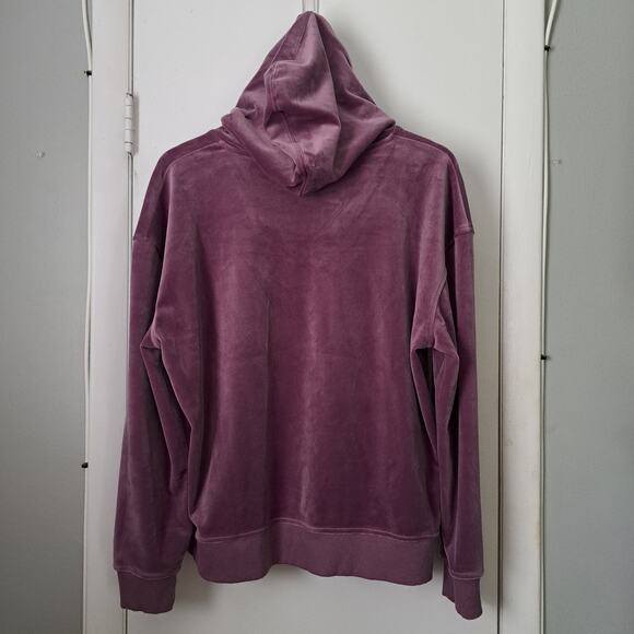 Champion Plush Velour Purple Jersey Lined Scuba Hood Pullover Hoodie Wms Large - Picture 2 of 6